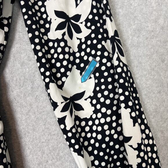 Anthropologie Porridge Black White Floral Amity Wrap Dress Size Small - Picture 5 of 10